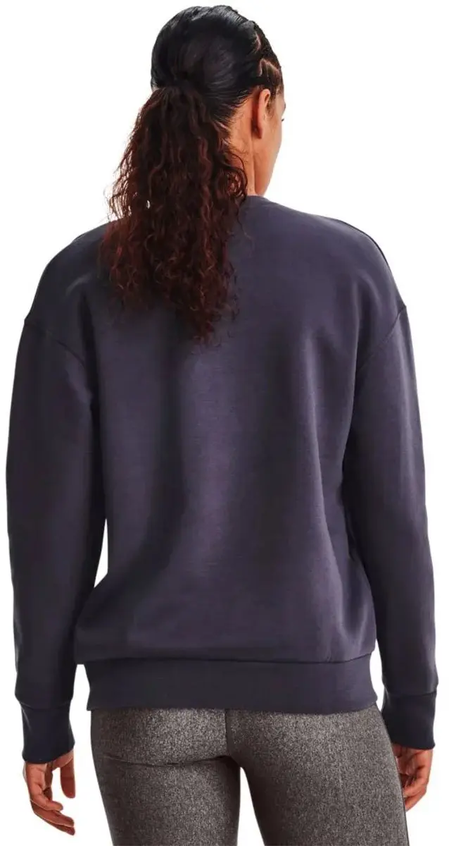Under Armour Essential Fleece Crew Sweatshirt Dames M - Tempered Steel/Wit