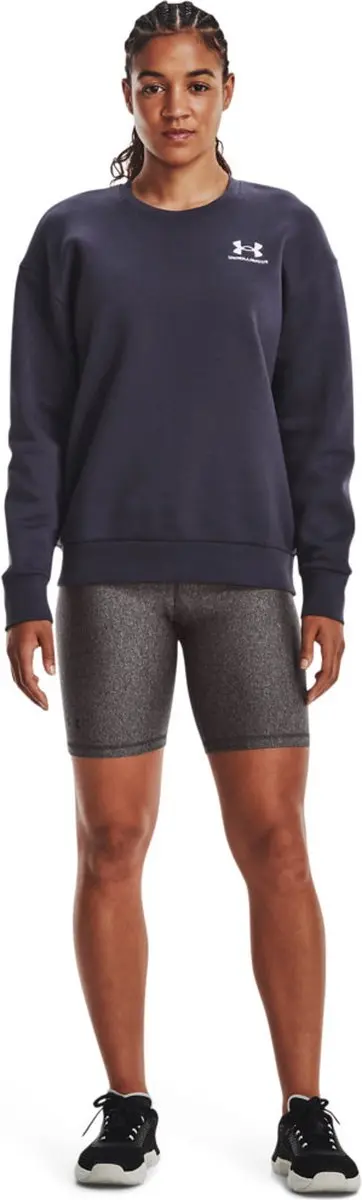 Under Armour Essential Fleece Crew Sweatshirt Dames M - Tempered Steel/Wit