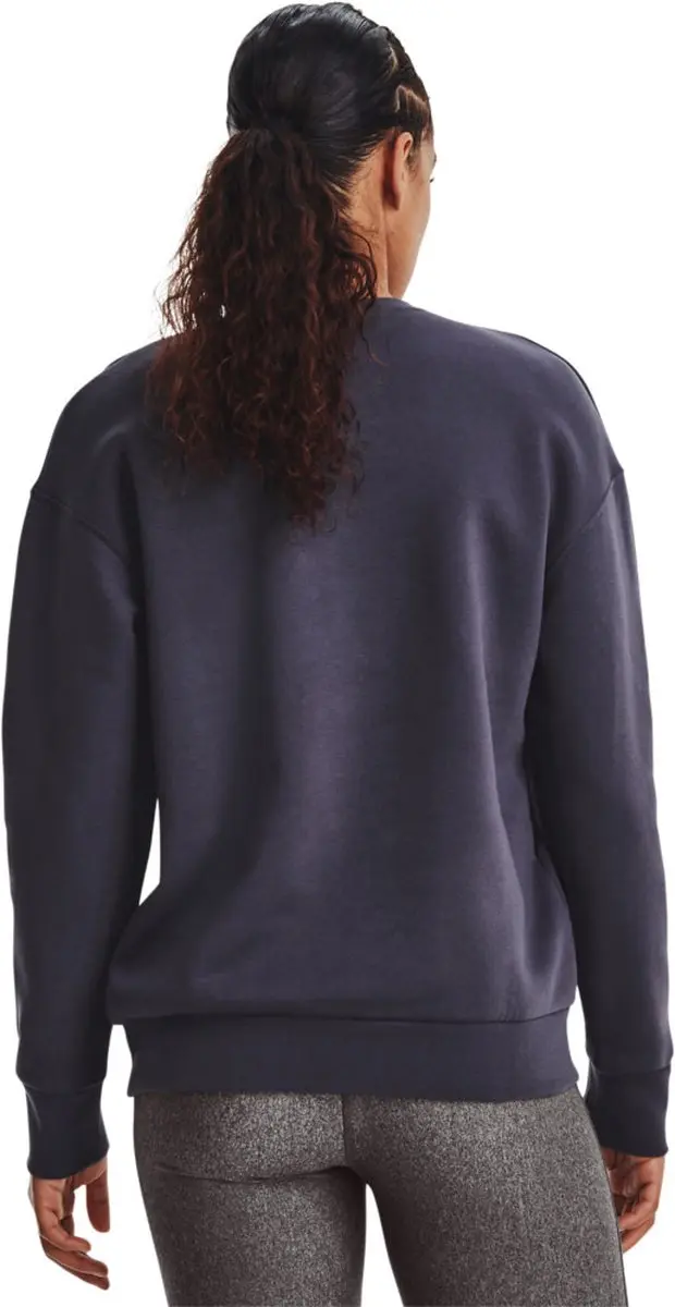 Under Armour Essential Fleece Crew Sweatshirt Dames M - Tempered Steel/Wit