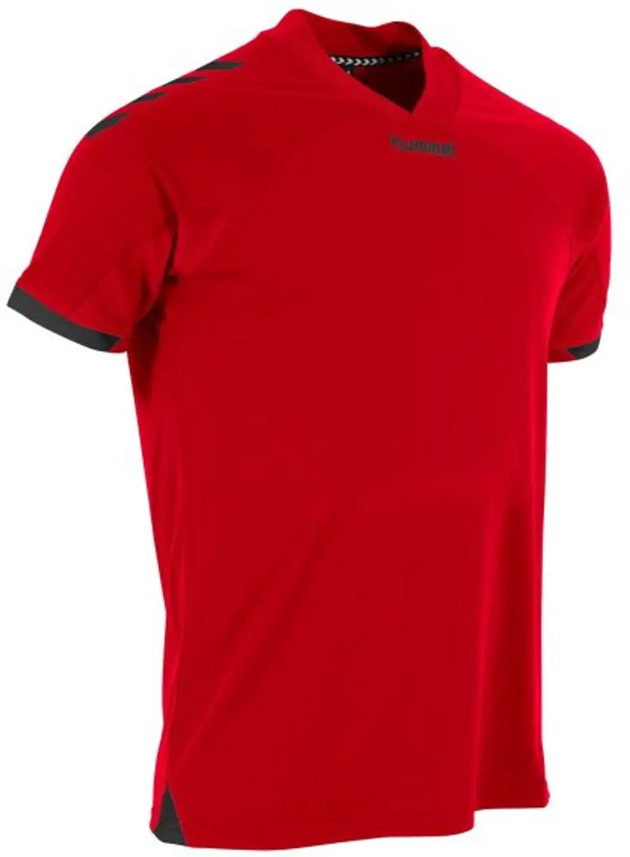 Hummel Fyn Shirt Kinderen - 140 - Rood/Zwart