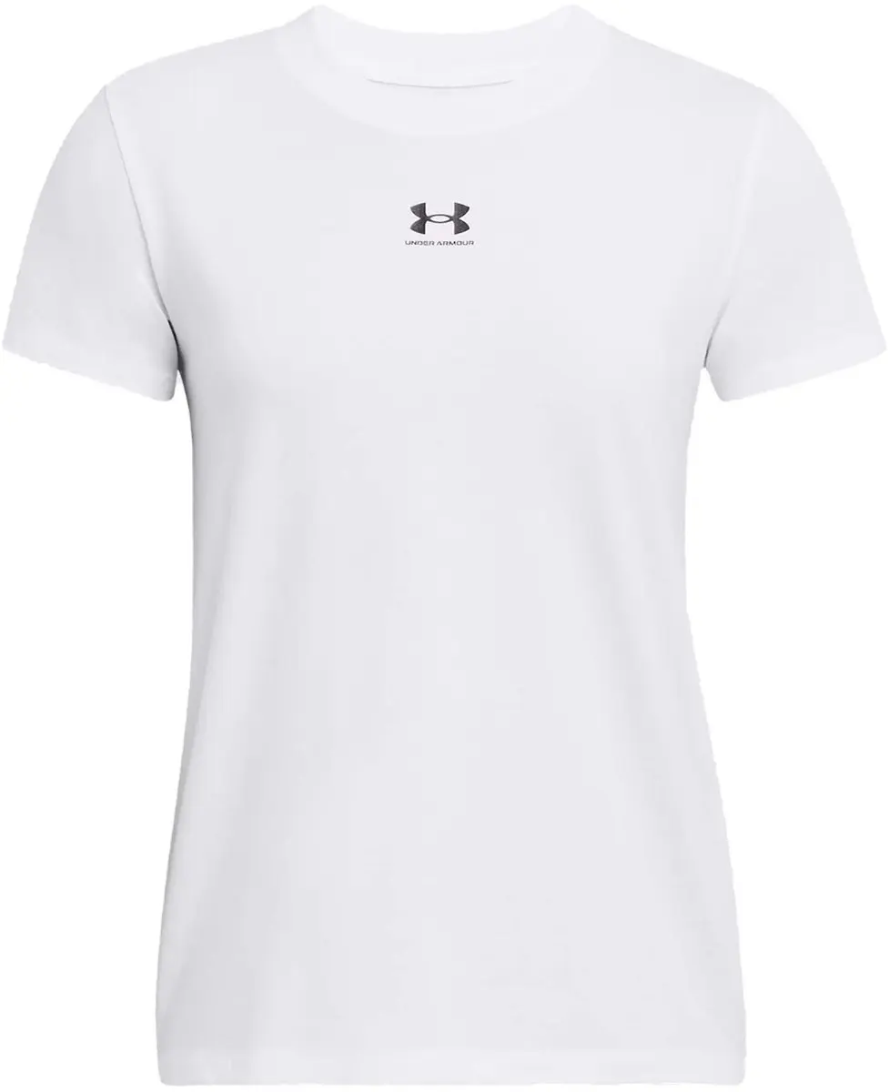 Under Armour Rival Core SS Dames Sportshirt M - Wit/Zwart