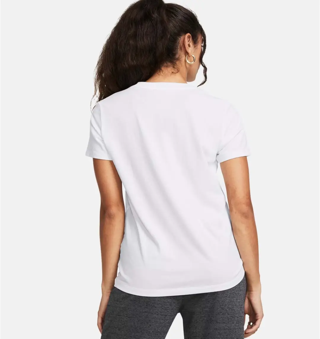 Under Armour Rival Core SS Dames Sportshirt M - Wit/Zwart