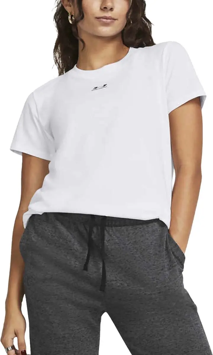 Under Armour Rival Core SS Dames Sportshirt M - Wit/Zwart - afbeelding 6 van 6