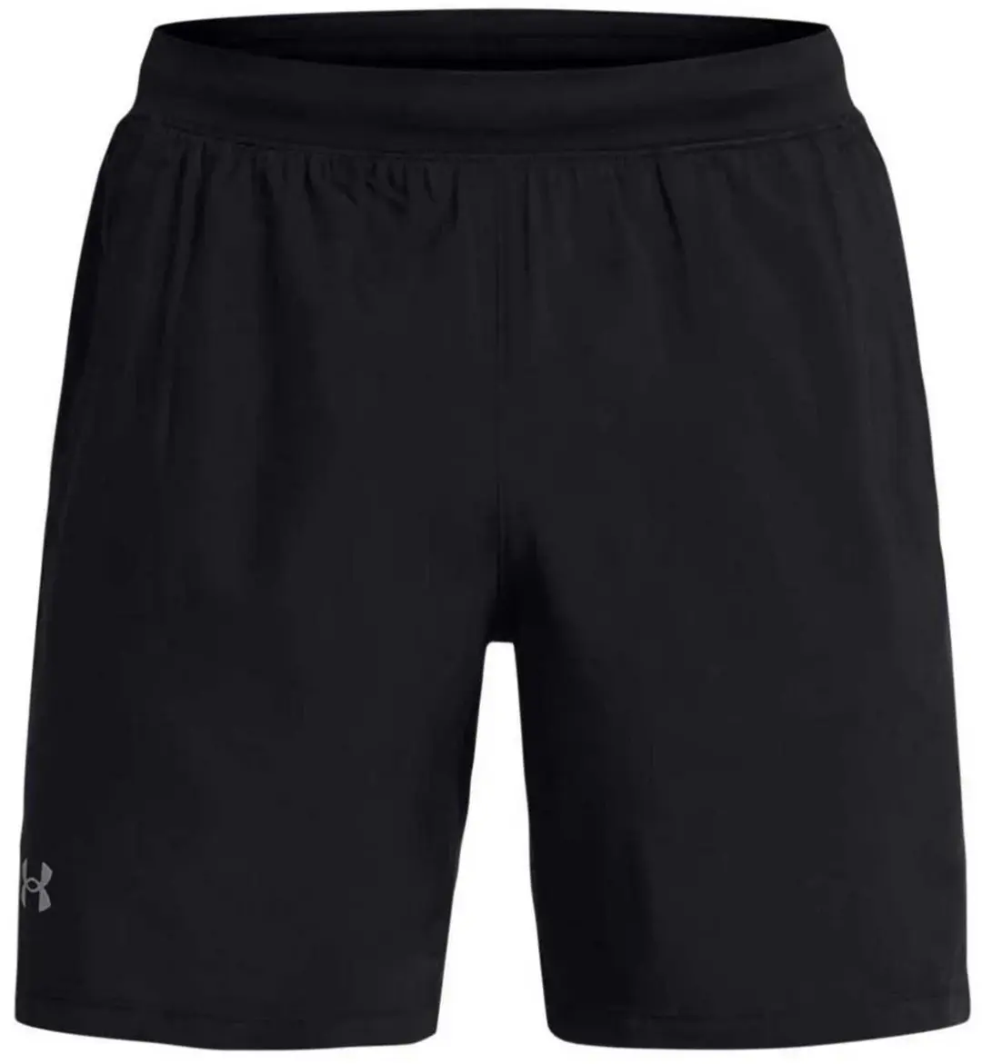 Under Armour UA LAUNCH 7'' Shorts Heren Joggingbroek 1382620-001 - Zwart/Wit - afbeelding 6 van 6
