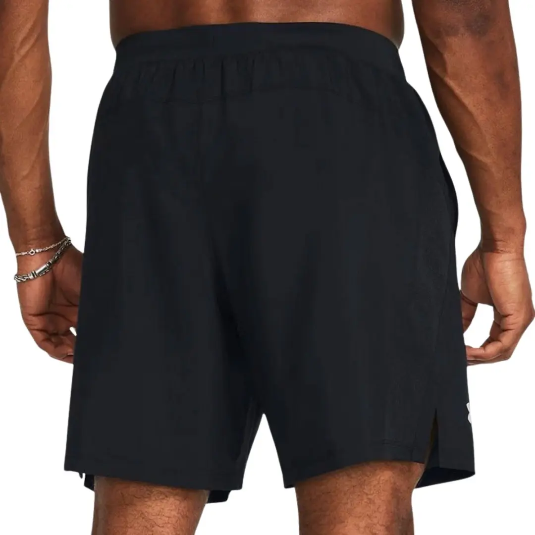 Under Armour UA LAUNCH 7'' Shorts Heren Joggingbroek 1382620-001 - Zwart/Wit