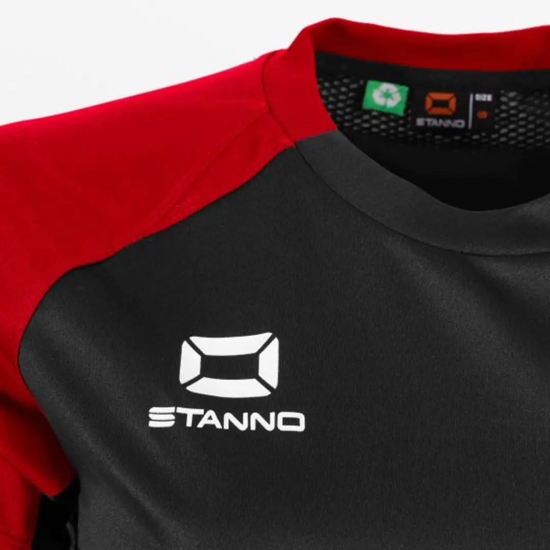 Stanno Stadio T-Shirt Dames - XL - Zwart/Rood