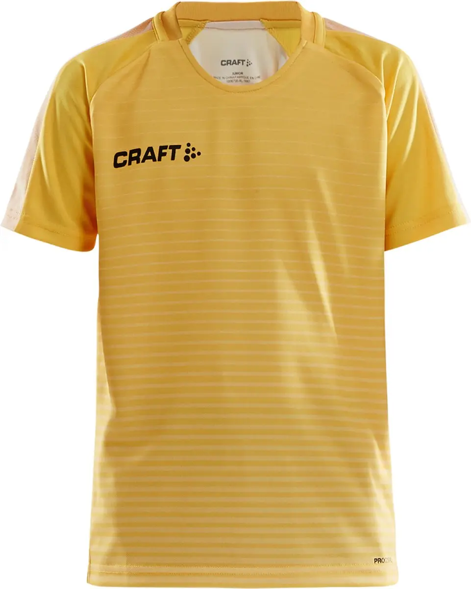 Craft Pro Control Stripe Jersey Jr 1906700 - 134/140 - Sweden Yellow/Flumino