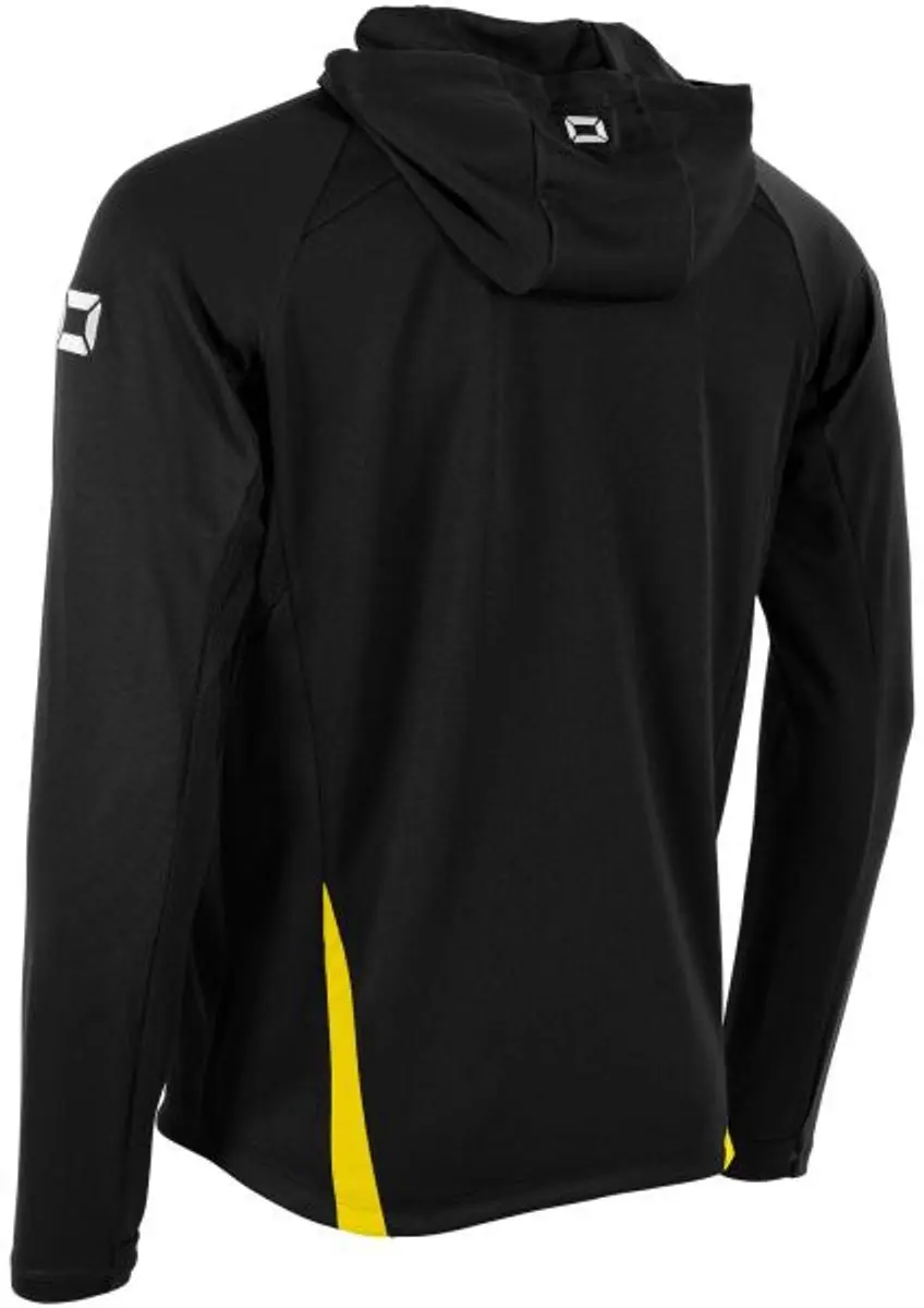 Stanno Stadio Hooded Full Zip Top XXL - Zwart/Geel - afbeelding 6 van 6