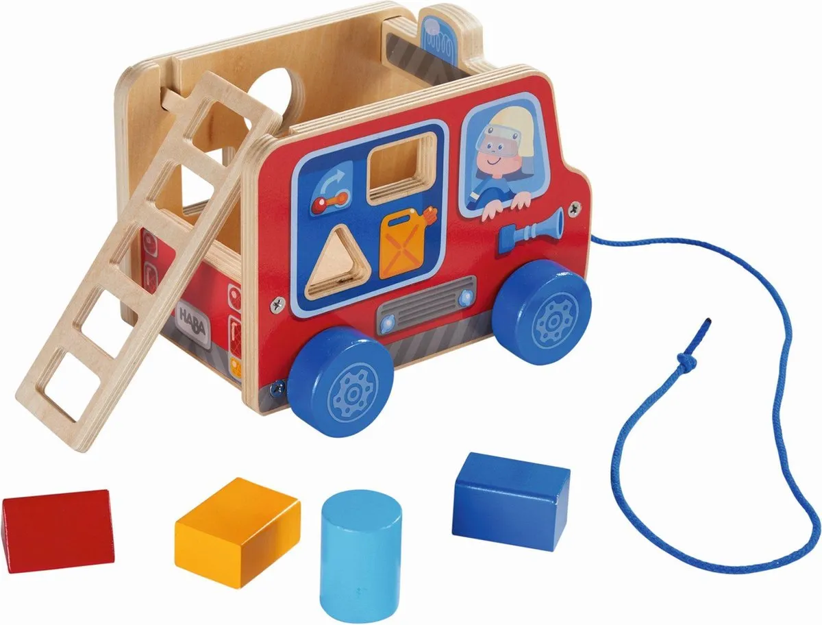 Haba Brandweerauto Trekfiguur