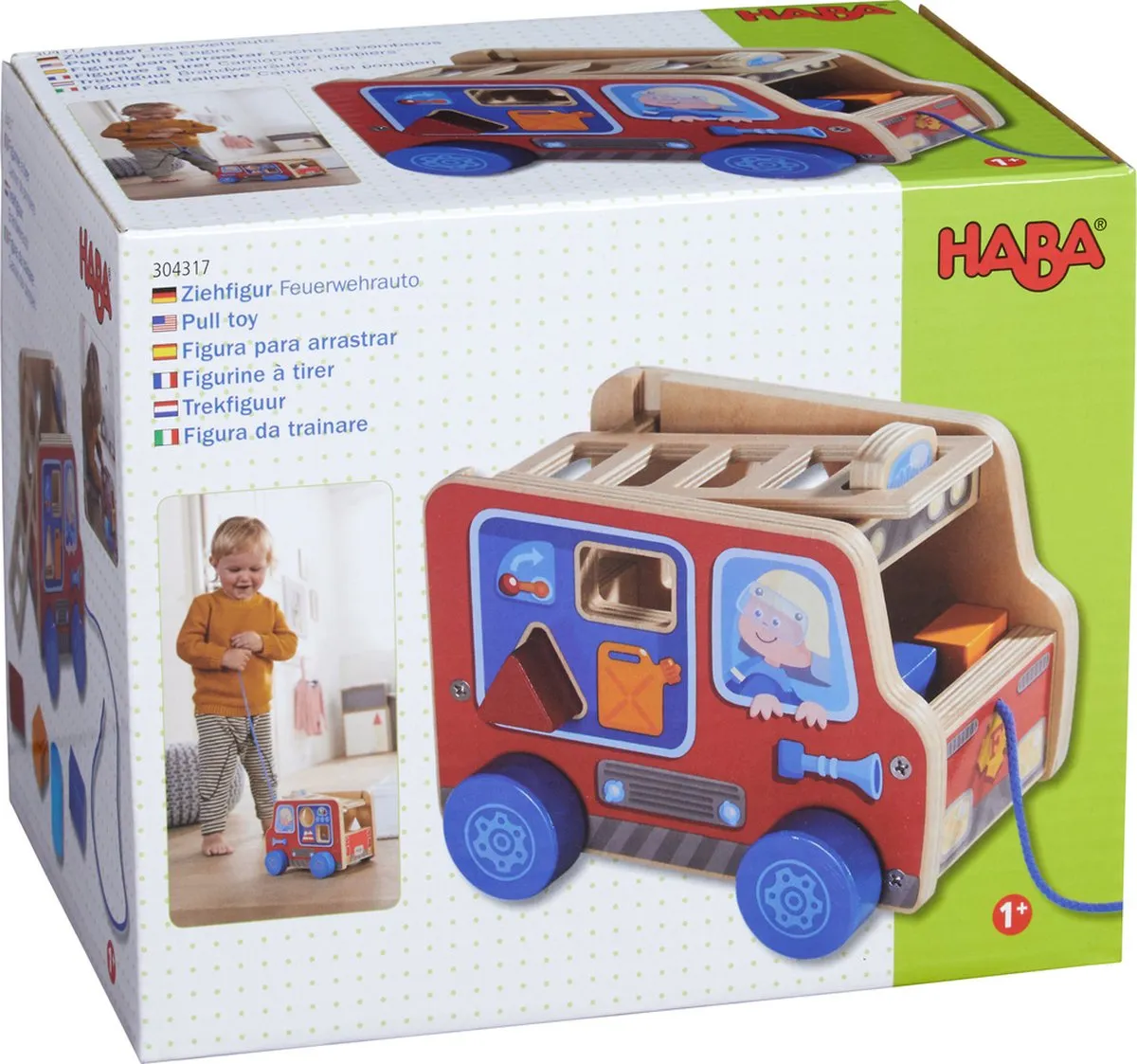 Haba Brandweerauto Trekfiguur