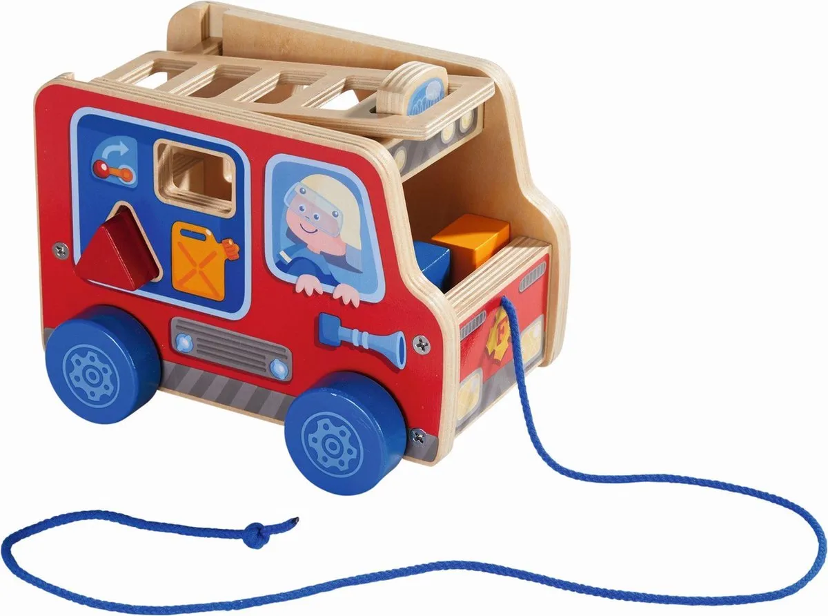 Haba Brandweerauto Trekfiguur
