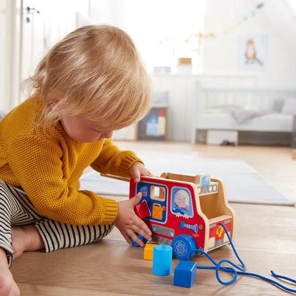 Haba Brandweerauto Trekfiguur