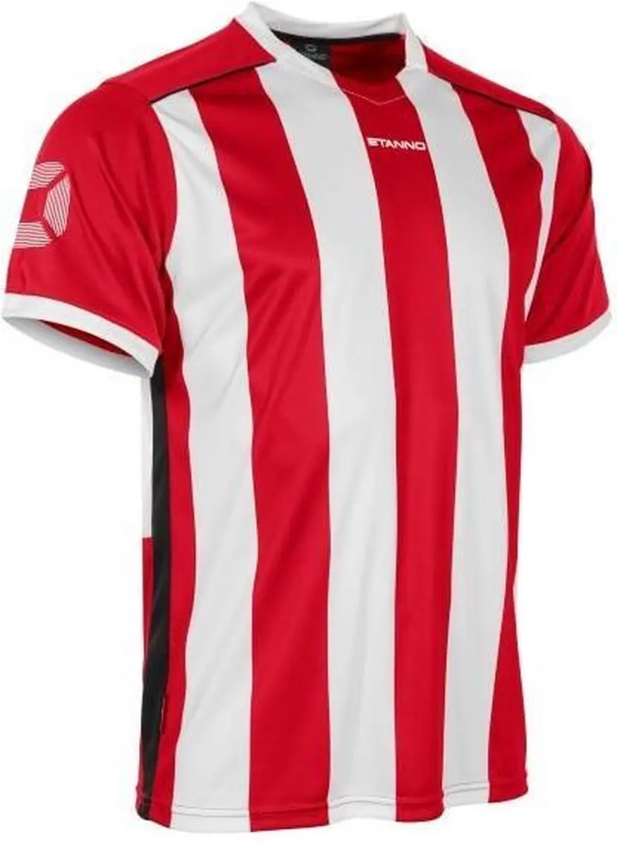 Stanno Brighton Shirt Korte Mouw - Rood/Wit S