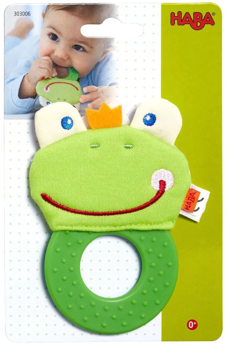 Haba Bijtfiguur Kikker 11,5 cm - Multikleur