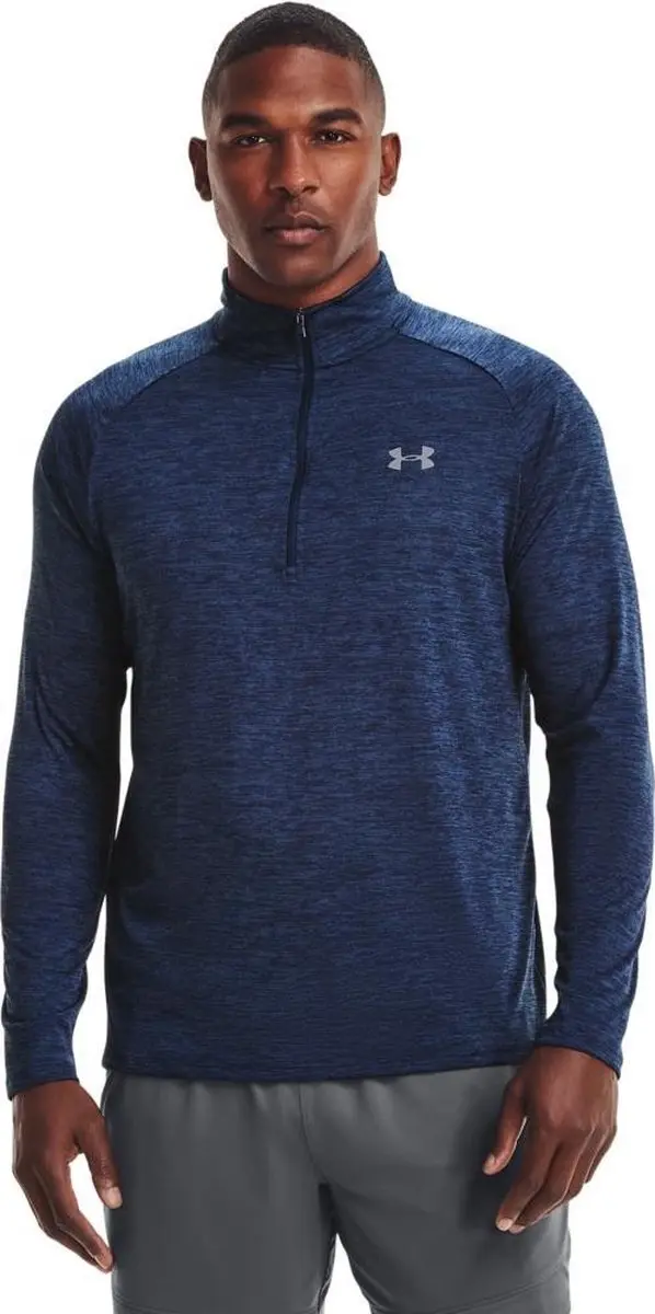 Under Armour UA Tech 2.0 1/2 Zip Heren Sporttrui - Steel - XXL