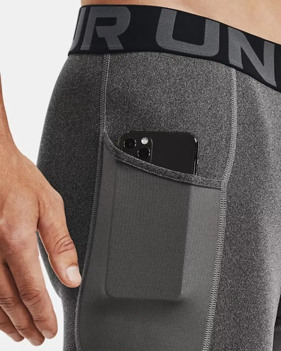 Under Armour UA HG Armour Lng Shorts Heren - Grijs/Zwart - afbeelding 6 van 6