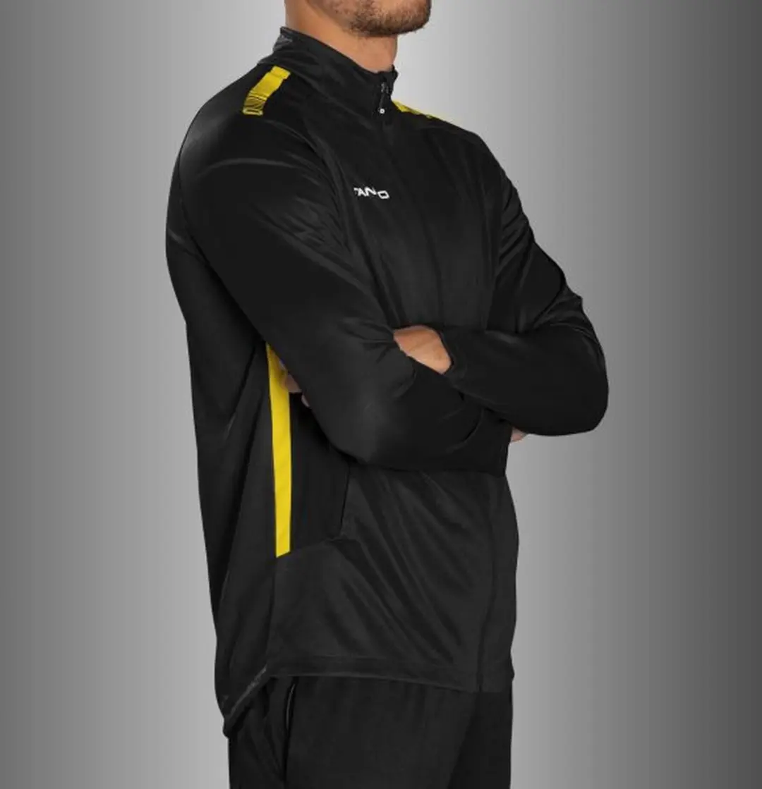 Stanno First Full Zip Top S - Zwart/Geel