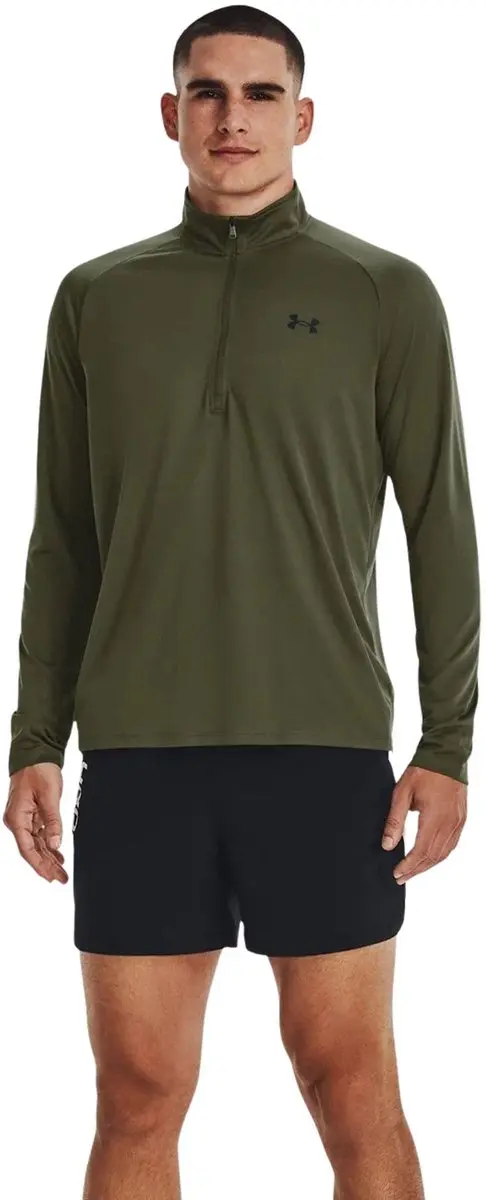 Under Armour UA Tech 2.0 1/2 Zip Heren Sportshirt - Groen - Maat L