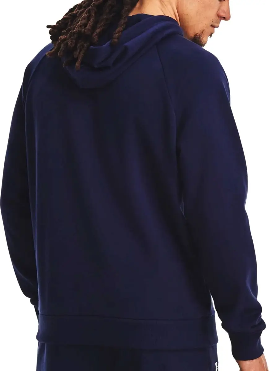 Under Armour Rival Fleece Hoodie Heren M - Navy/Wit