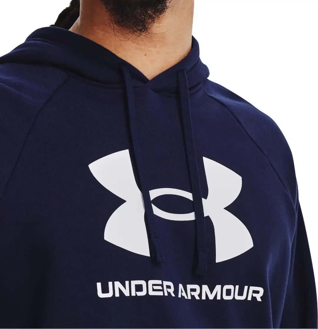 Under Armour Rival Fleece Hoodie Heren - Maat L - Navy/Wit