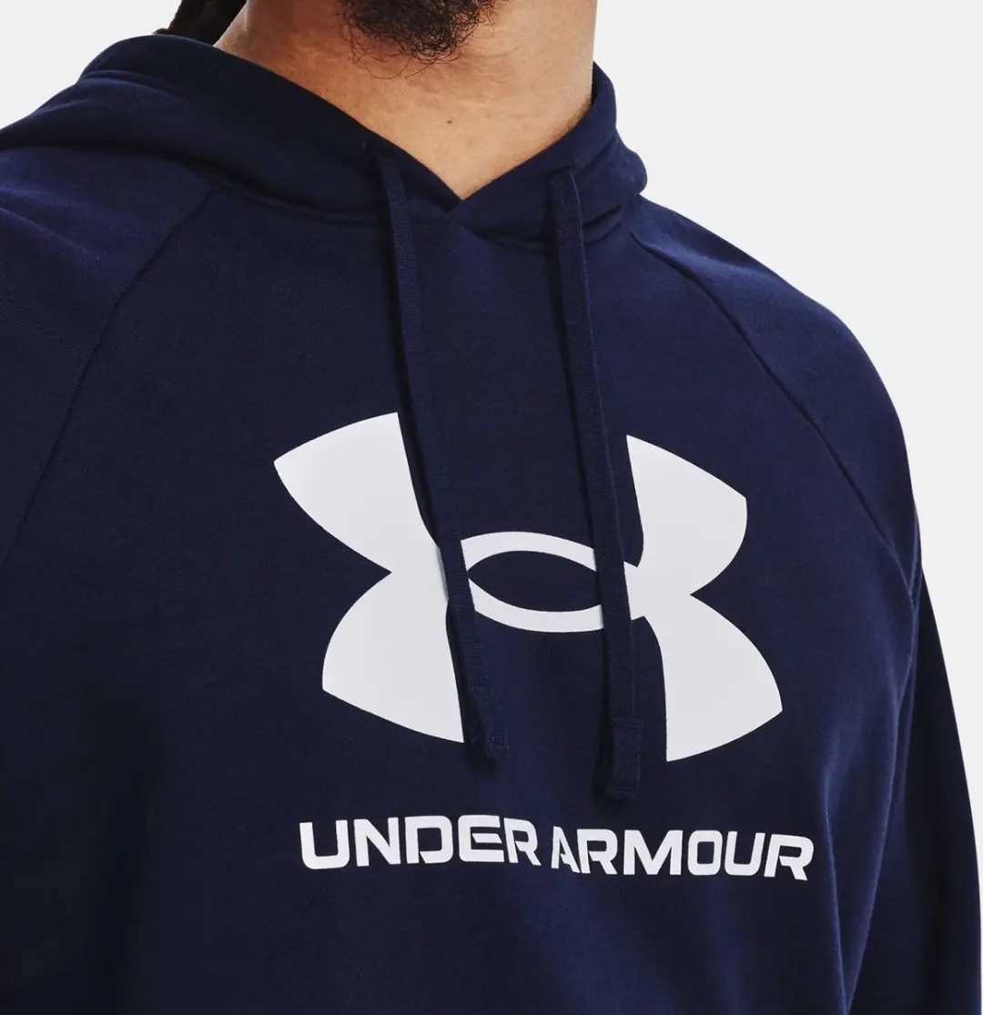 Under Armour Rival Fleece Hoodie Heren - Maat L - Navy/Wit