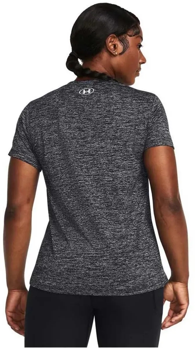 Under Armour Tech SSV Twist Dames Sportshirt - Zwart/Wit