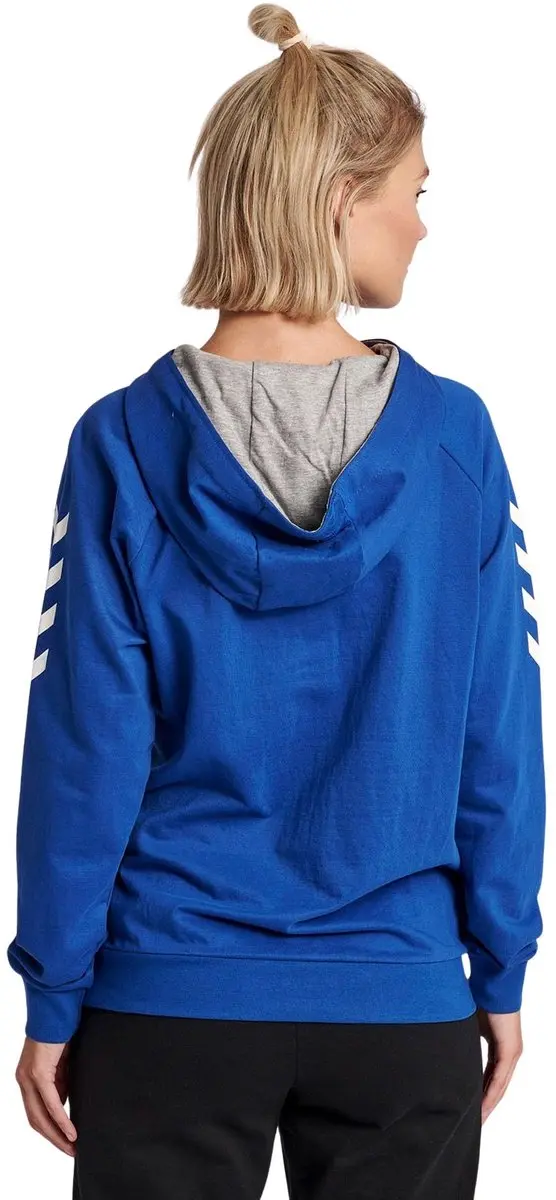 hummel Go Cotton Hoodie Dames XL - Blauw/Wit