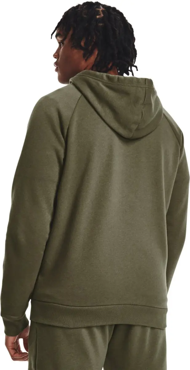 Under Armour Rival Fleece FZ Hoodie Heren XXL - Groen/Wit - afbeelding 6 van 6