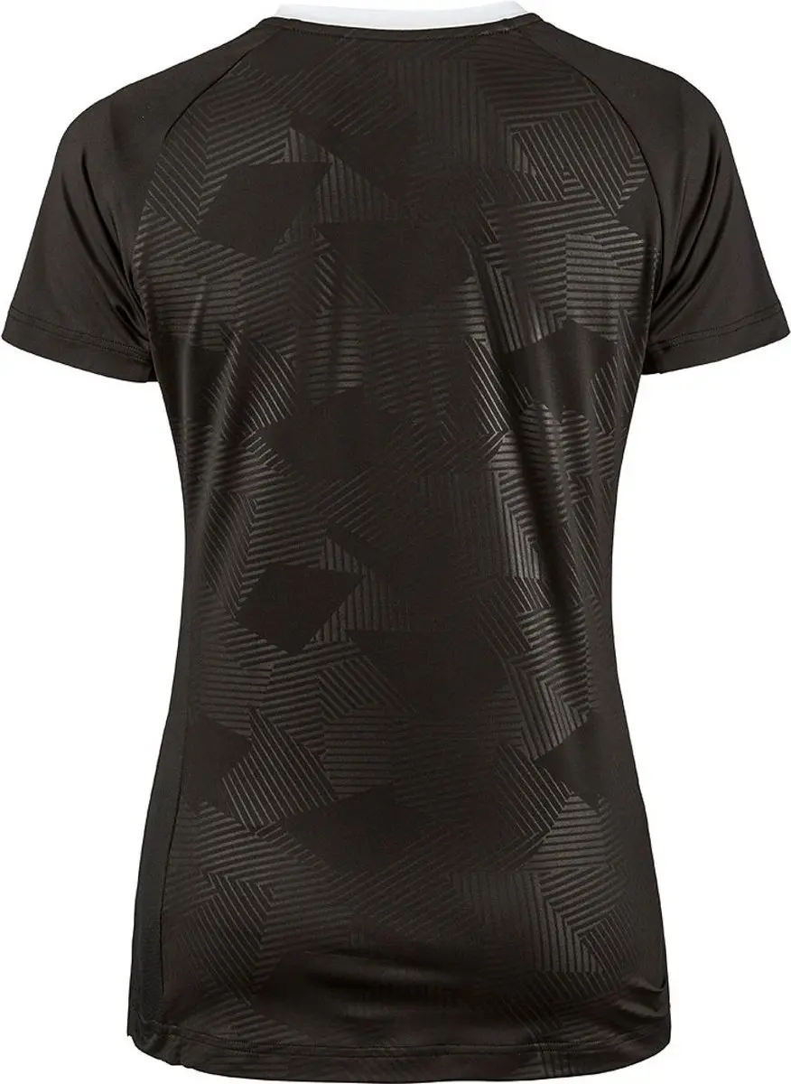 Craft Premier Solid Shirt Dames Korte Mouw - L - Zwart