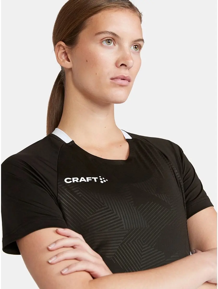 Craft Premier Solid Shirt Dames Korte Mouw - L - Zwart - afbeelding 6 van 6