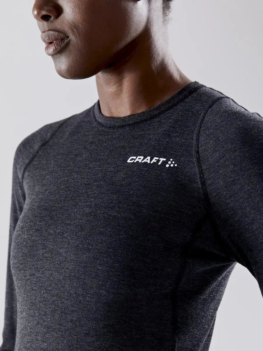 Craft Core Wool Merino LS Thermoshirt Dames XXL - Zwart - afbeelding 6 van 6