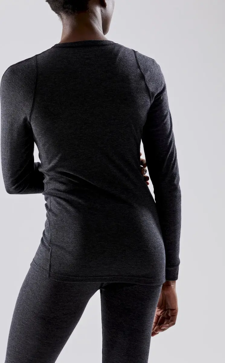 Craft Core Wool Merino LS Thermoshirt Dames XXL - Zwart