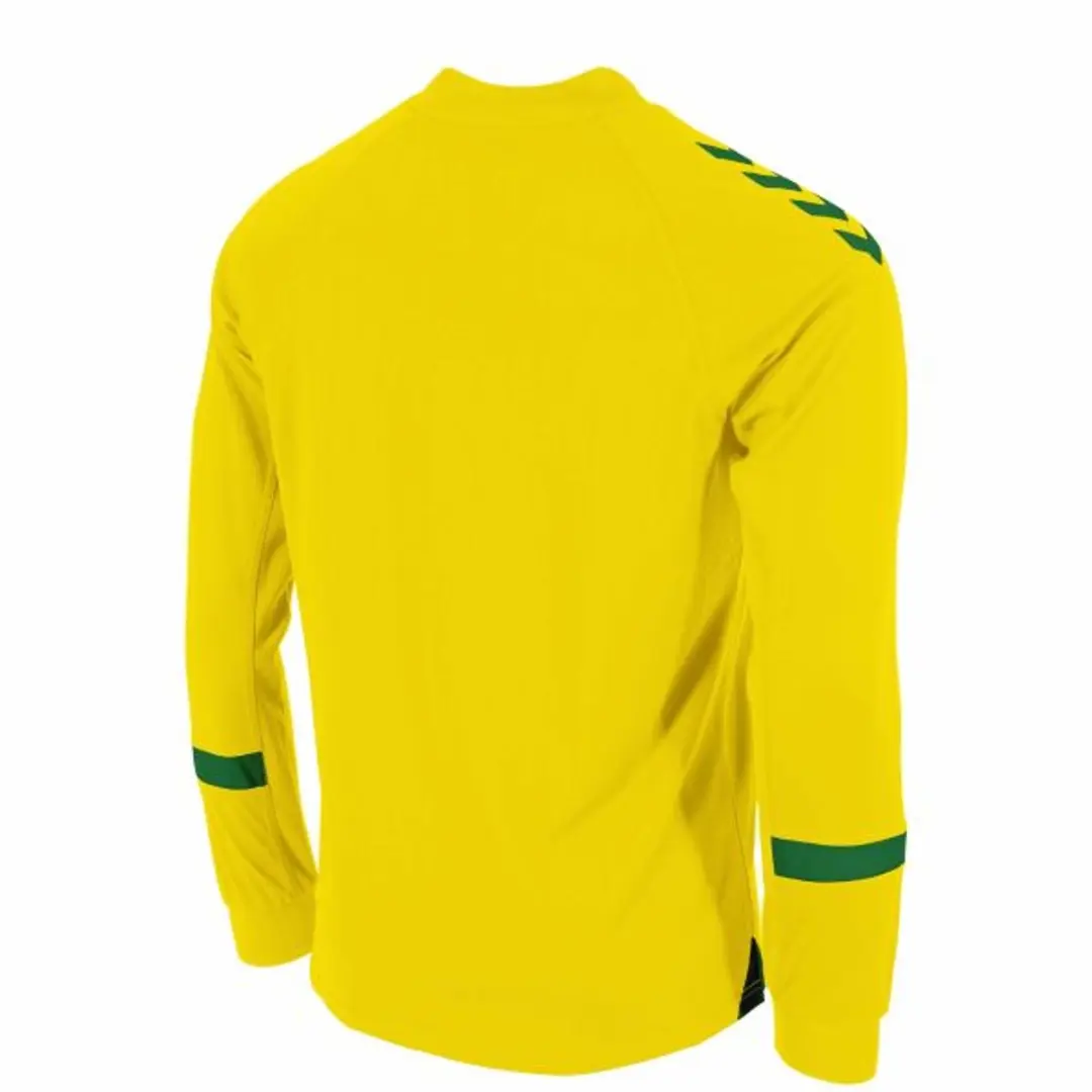 Hummel Fyn Long Sleeve Shirt - Geel/ Groen M