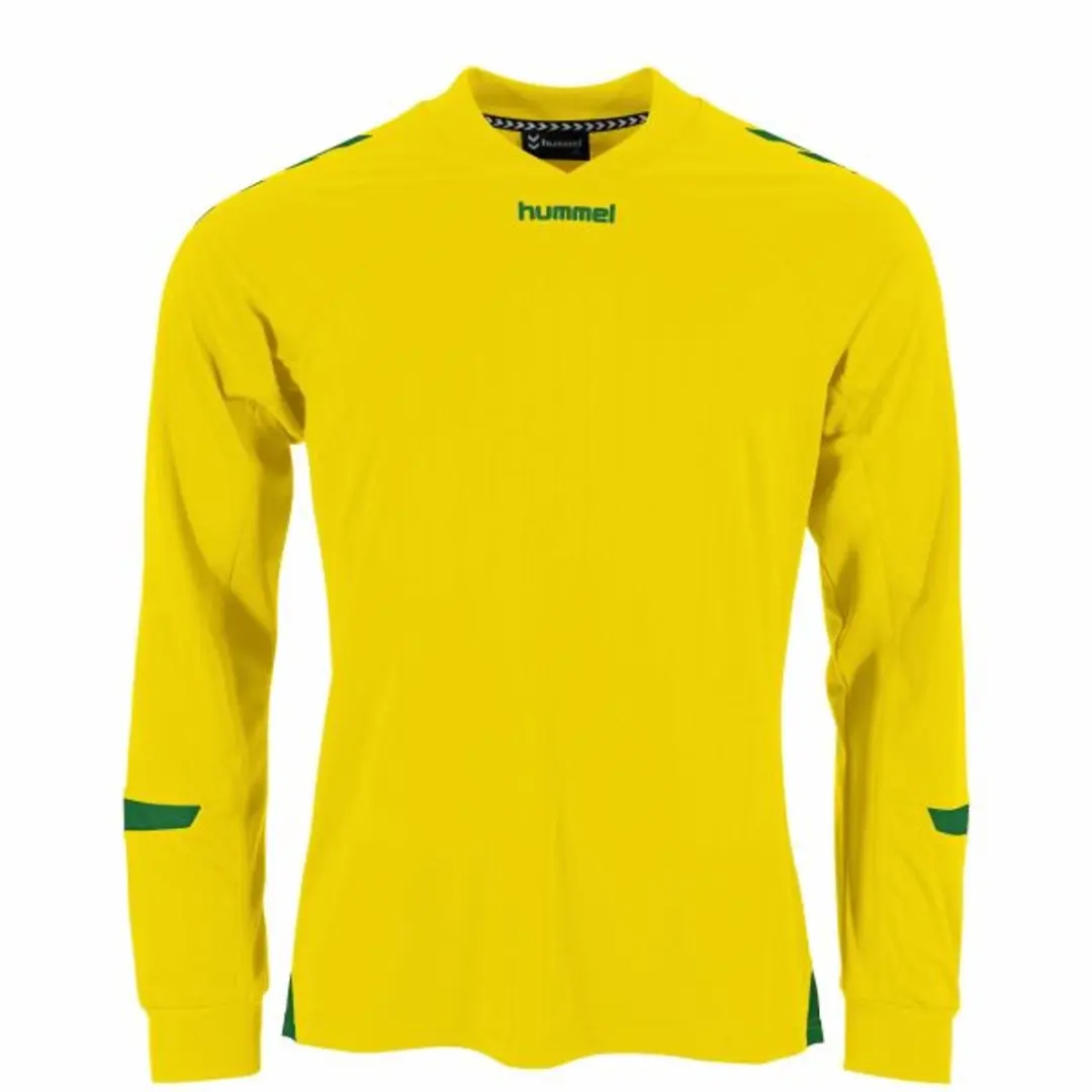 Hummel Fyn Long Sleeve Shirt - Geel/ Groen M