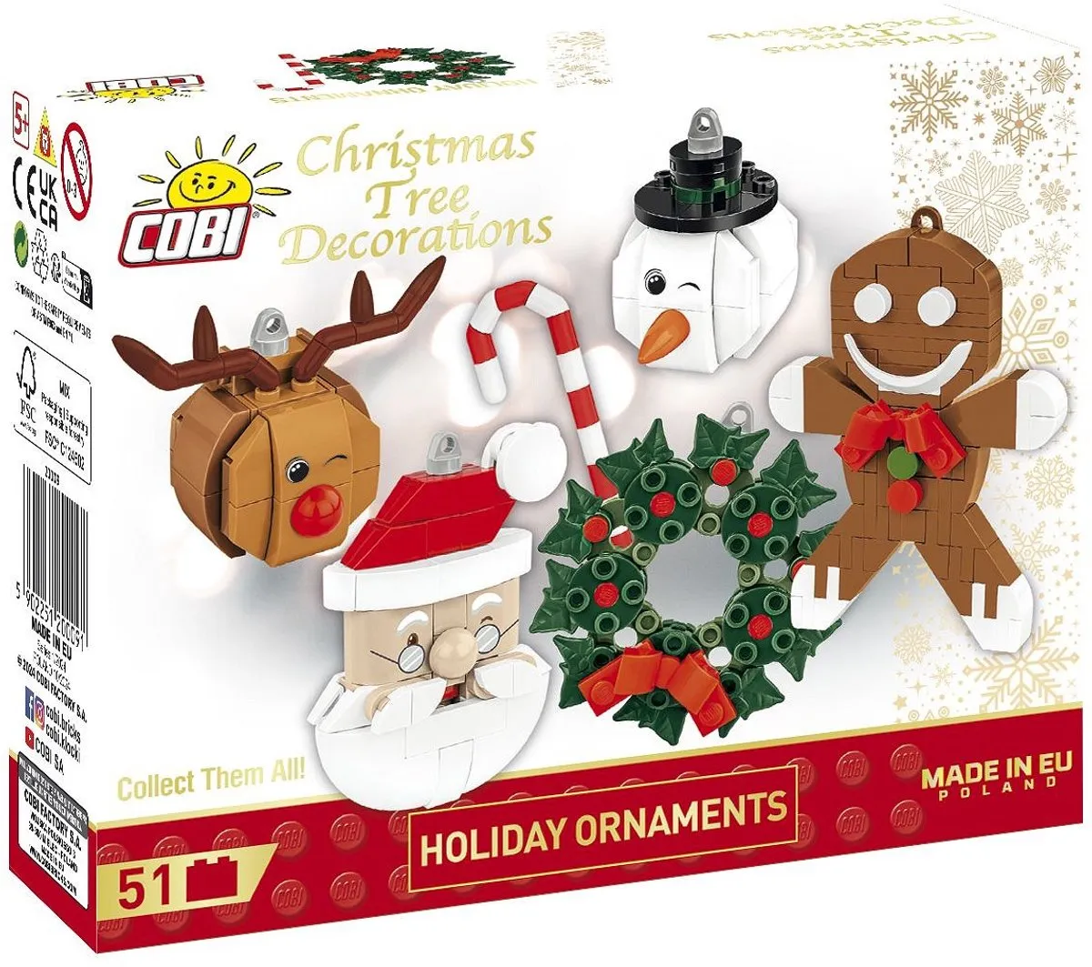 Cobi Kerstboomdecoratie COBI-20009 - 51 Onderdelen - Meerkleurig