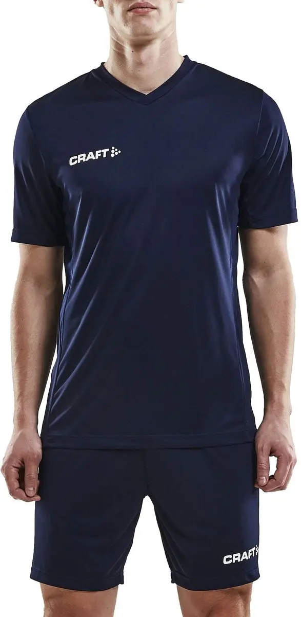 Craft Squad Solid SS Jersey Heren - XS - Navy/Wit