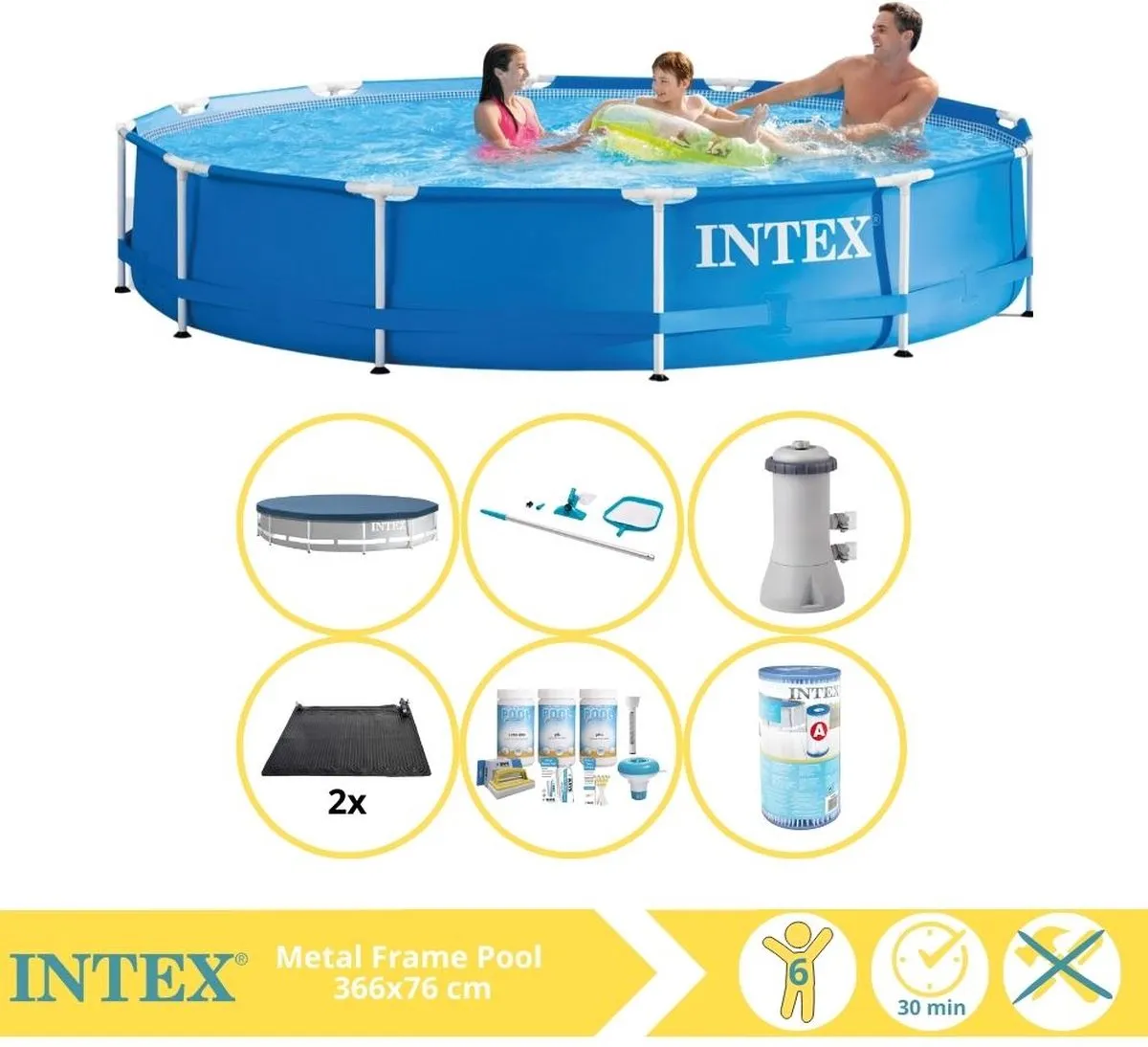 Intex Metal Frame Zwembad 366x76cm