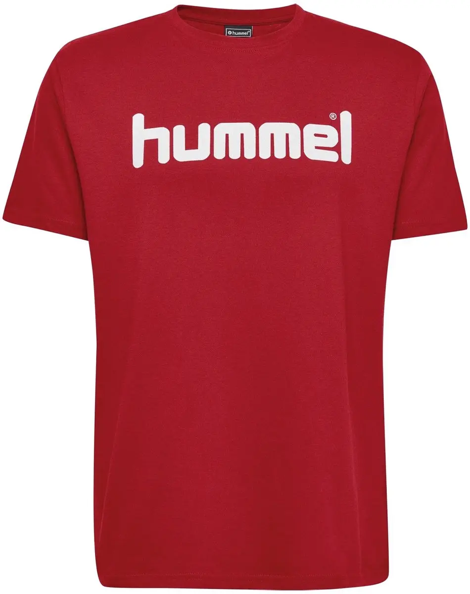 Hummel Go Cotton Logo Shirt Heren - 3XL - Rood/Wit