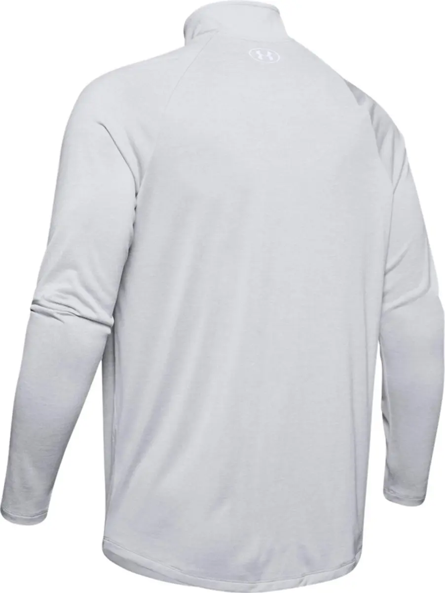 Under Armour UA Tech 2.0 1/2 Zip Heren Sporttrui - Halo Grijs/Wit