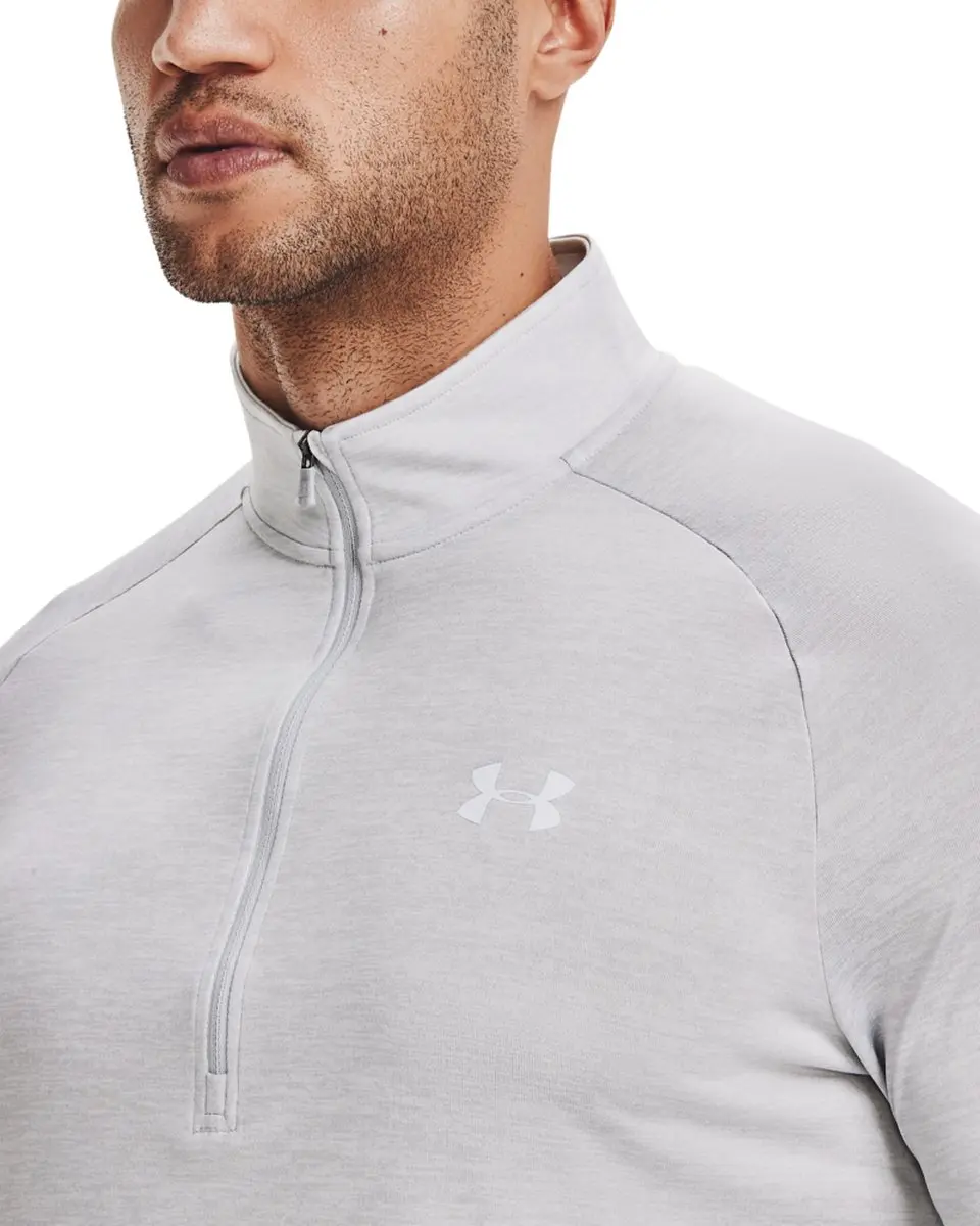 Under Armour UA Tech 2.0 1/2 Zip Heren Sporttrui - Halo Grijs/Wit