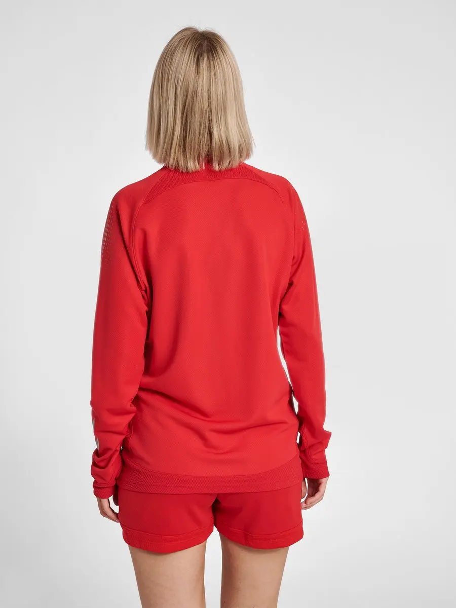 Hummel Lead Women Poly Zip Jacket Trainingsjack - XXL - Rood - afbeelding 6 van 6