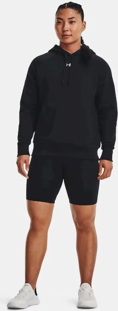 Under Armour UA Rival Fleece Hoodie Dames - Zwart/Wit - XL