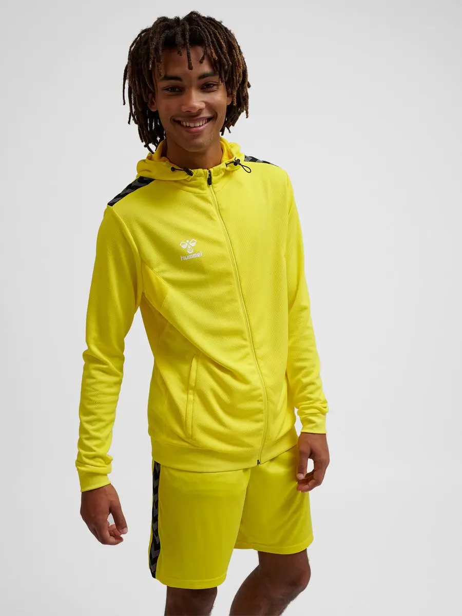 Hummel Hmlauthentic Pl Zip Hoodie 219979 Trainingsjack - S - Blazing Yellow