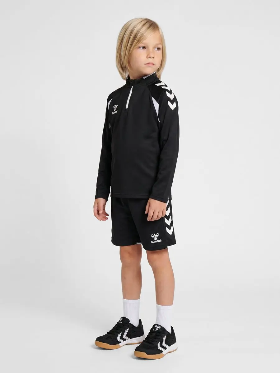 Hummel Hmlcore 2.0 Half Zip Kids Kinder-shirt 152 - Zwart/Wit - afbeelding 6 van 6
