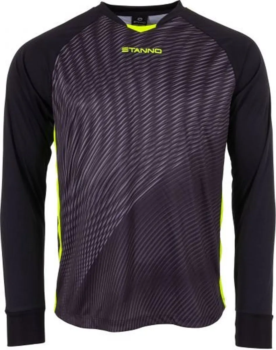 Stanno Vortex Keeper Shirt Longsleeve 164 - Zwart/Néon Geel - afbeelding 6 van 6