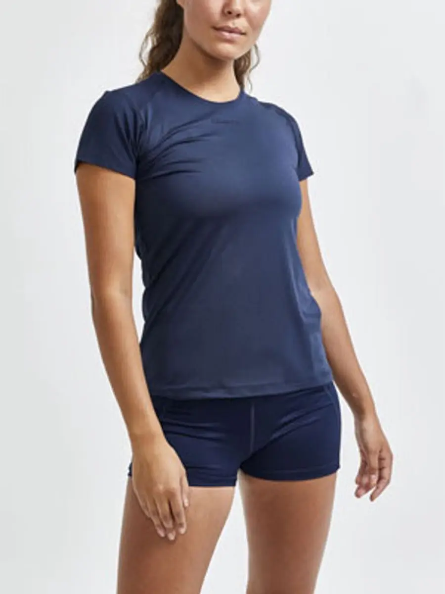Craft Adv Essence S/S Slim Tee Dames - XL - Blaze