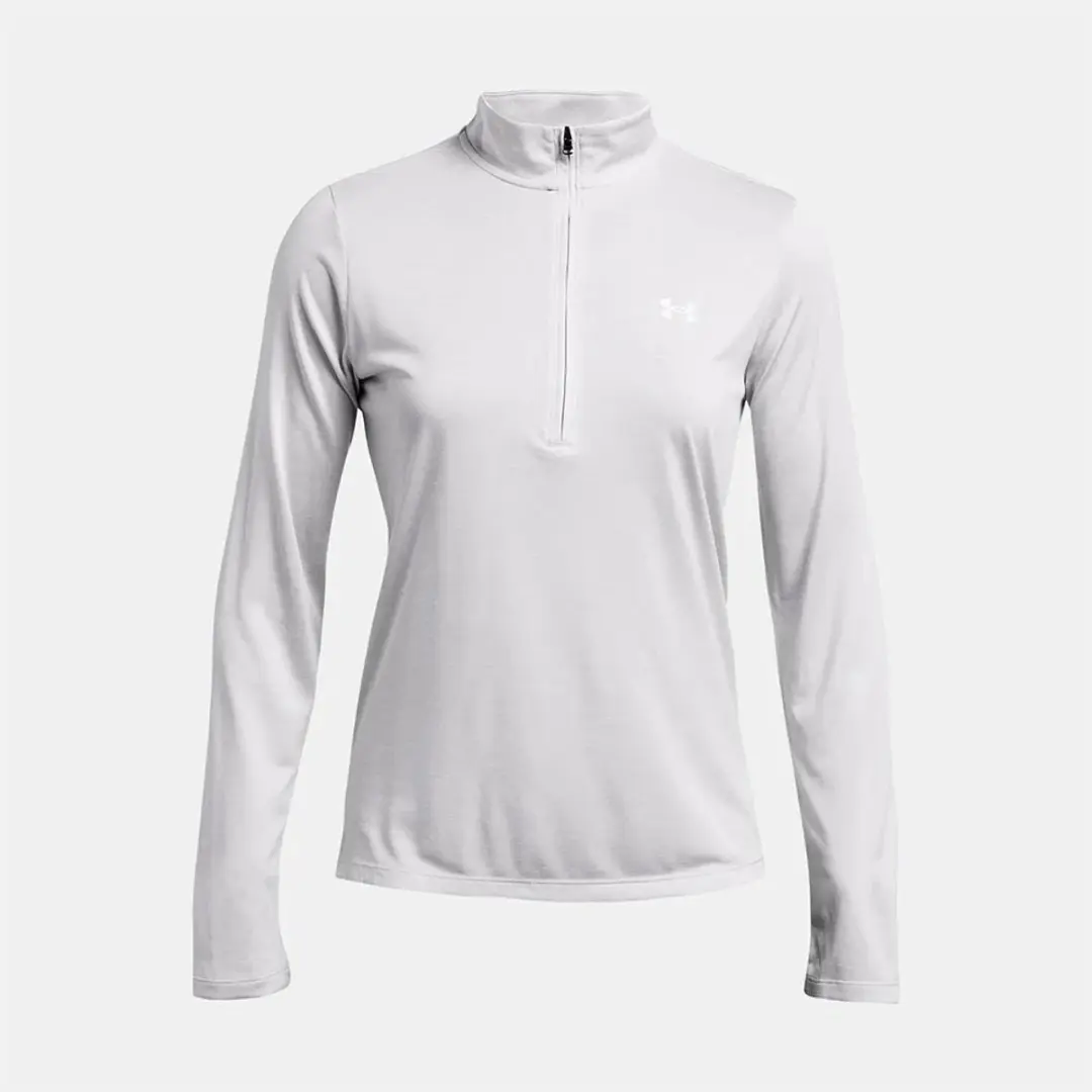 Under Armour Tech 1/2 Zip-Twist Dames Shirt - XXL - Halo Gray