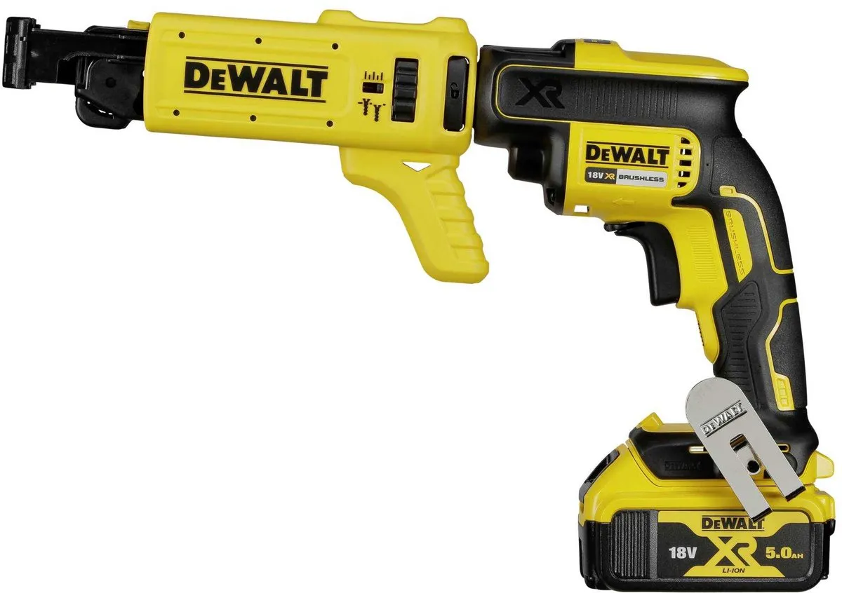 DeWALT DCF620P2K 18V Li-Ion accu gipsschroefmachine / bandschroefmachine set (2x 5.0Ah accu) in TSTAK - koolborstelloos - 25-57mm