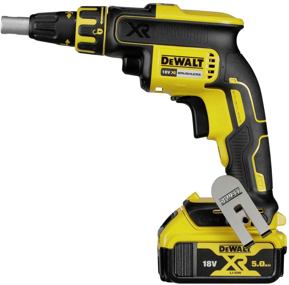DeWALT DCF620P2K 18V Li-Ion accu gipsschroefmachine / bandschroefmachine set (2x 5.0Ah accu) in TSTAK - koolborstelloos - 25-57mm