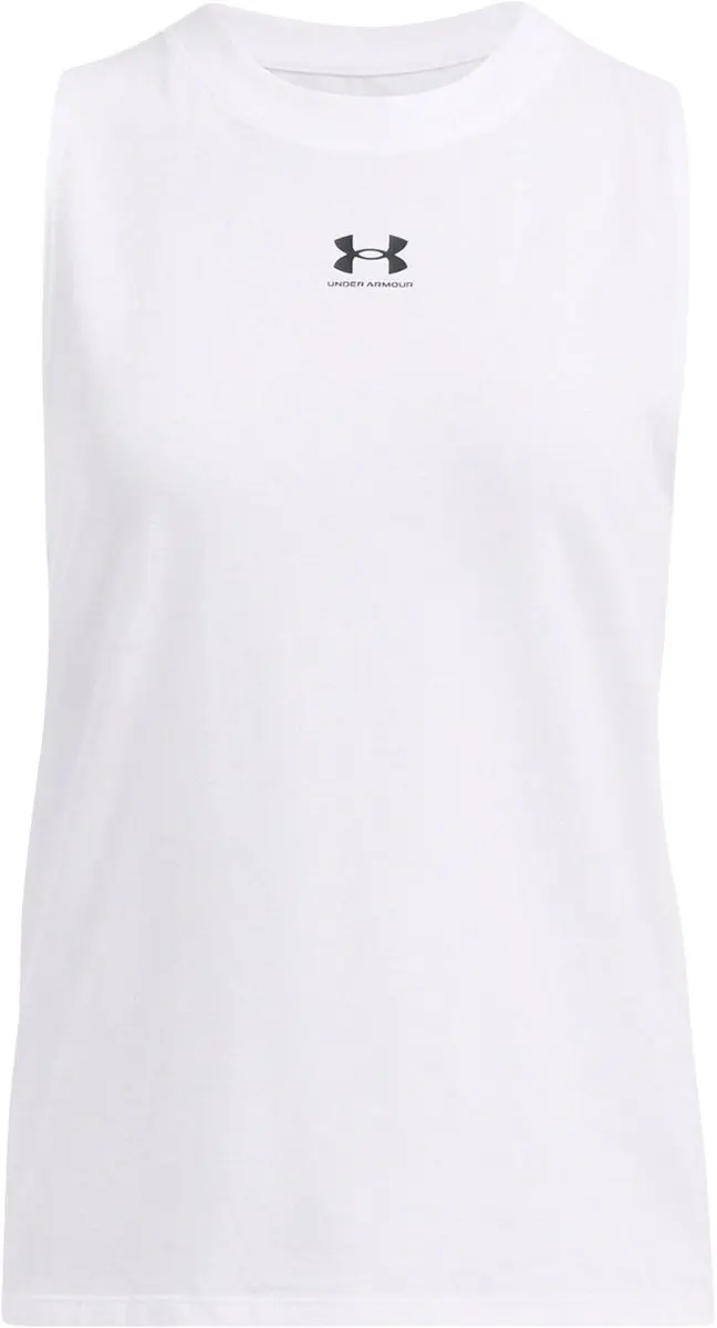 Under Armour UA Rival Muscle Tank Dames Sporttop L - Wit